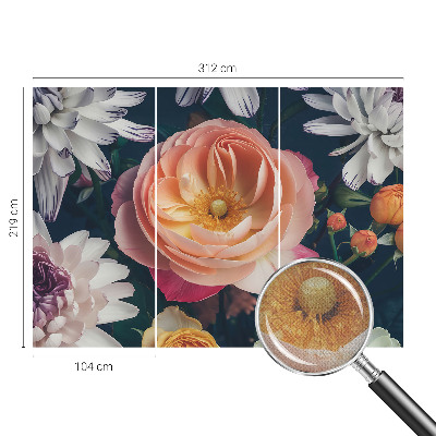 Samolepicí fototapeta na zeď Květinová harmonie