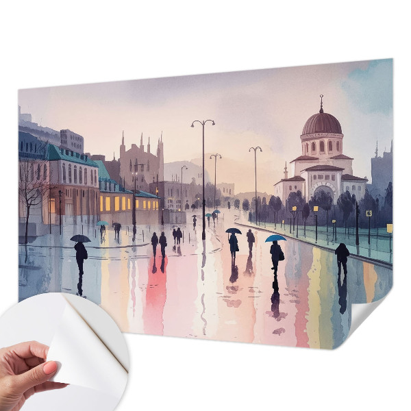 Fototapeta pro kluka Deštivá procházka