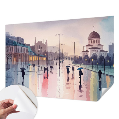 Fototapeta pro kluka Deštivá procházka