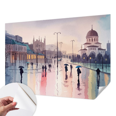 Fototapeta pro kluka Deštivá procházka