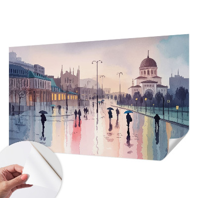 Fototapeta pro kluka Deštivá procházka