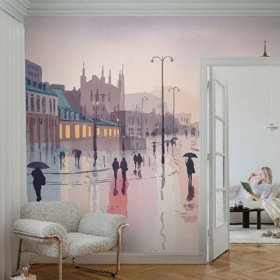 Fototapeta pro kluka Deštivá procházka