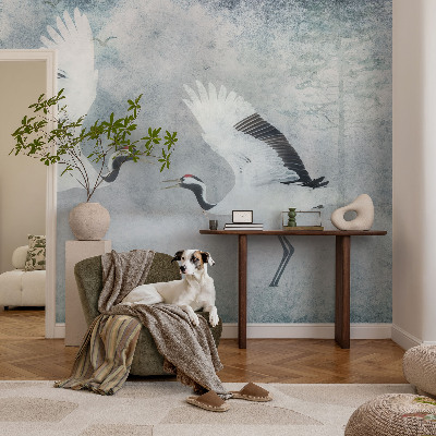 Samolepicí fototapeta na míru Harmonické jeřáby