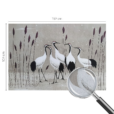 Moderní samolepicí fototapeta Hejno jeřábů