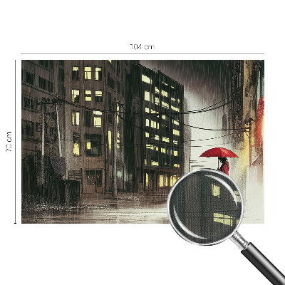 Samolepicí fototapeta na míru Deštivé město