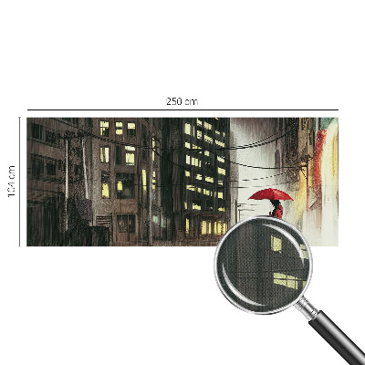 Samolepicí fototapeta na míru Deštivé město