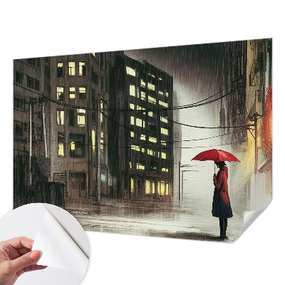 Samolepicí fototapeta na míru Deštivé město