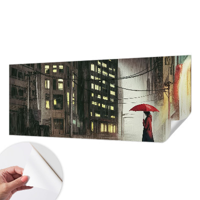 Samolepicí fototapeta na míru Deštivé město