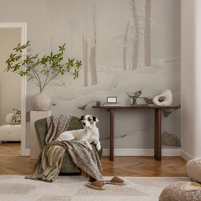 Samolepící tapeta Zasněžený les