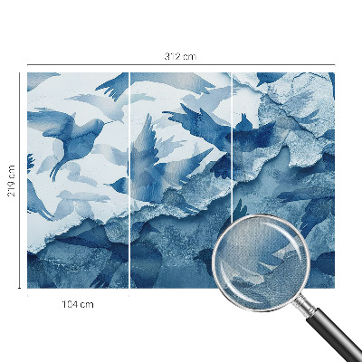 Samolepící fototapeta 3d Dynamiccí ptáci