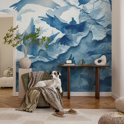 Samolepící fototapeta 3d Dynamiccí ptáci