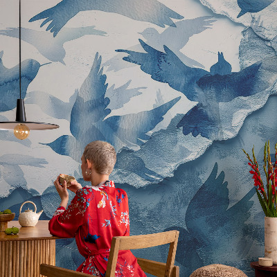 Samolepící fototapeta 3d Dynamiccí ptáci