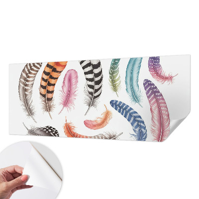 Samolepicí fototapeta na míru Pastelové peří