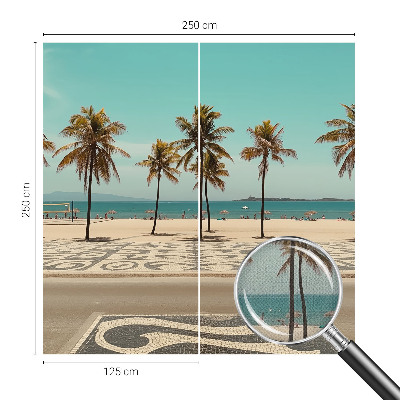 Samolepicí fototapeta na zeď Pláž s palmami