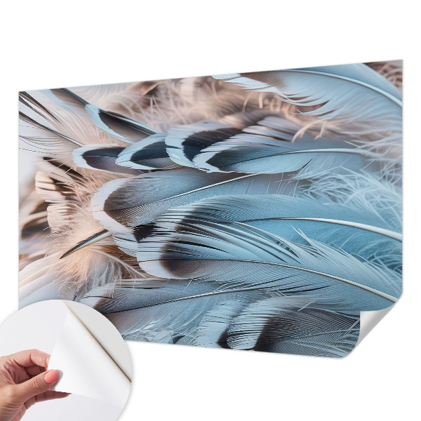 Samolepicí fototapeta do dětského pokoje Modré peří