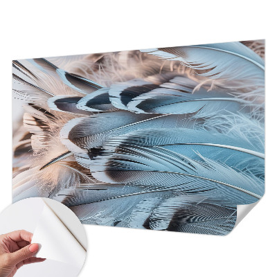 Samolepicí fototapeta do dětského pokoje Modré peří