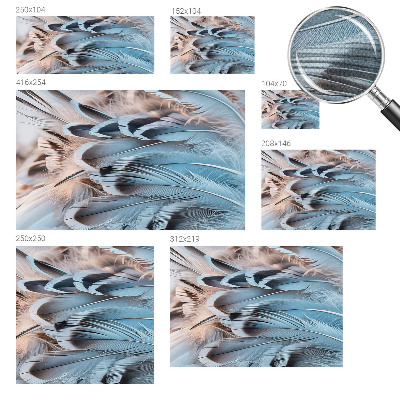 Samolepicí fototapeta do dětského pokoje Modré peří