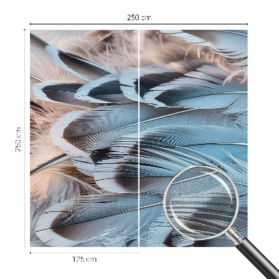 Samolepicí fototapeta do dětského pokoje Modré peří