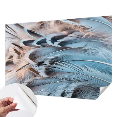 Samolepicí fototapeta do dětského pokoje Modré peří