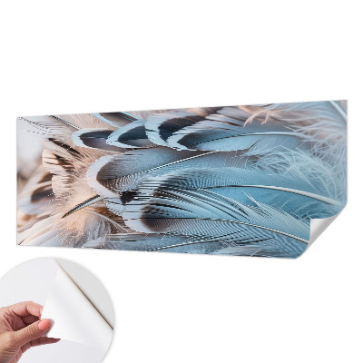 Samolepicí fototapeta do dětského pokoje Modré peří