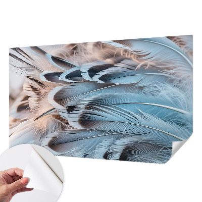 Samolepicí fototapeta do dětského pokoje Modré peří