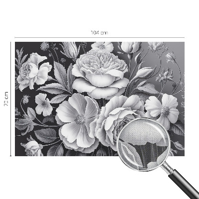 Fototapeta do dětského pokoje Šedé květy