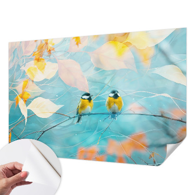 Samolepicí dekorativní fototapeta Jarní ptáci