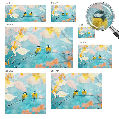 Samolepicí dekorativní fototapeta Jarní ptáci