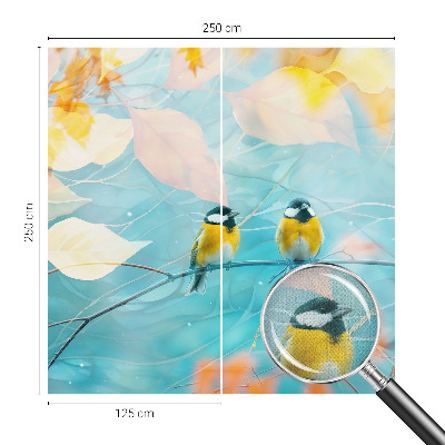 Samolepicí dekorativní fototapeta Jarní ptáci