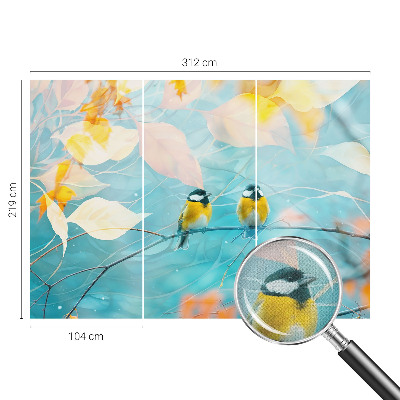 Samolepicí dekorativní fototapeta Jarní ptáci