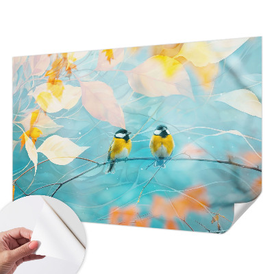 Samolepicí dekorativní fototapeta Jarní ptáci