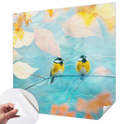 Samolepicí dekorativní fototapeta Jarní ptáci