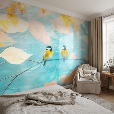 Samolepicí dekorativní fototapeta Jarní ptáci