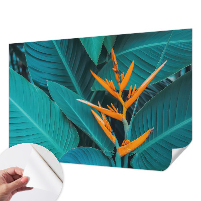 Samolepicí fototapeta do ložnice Listnaté květy