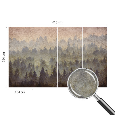 Samolepící fototapeta 3d Lesní mlha