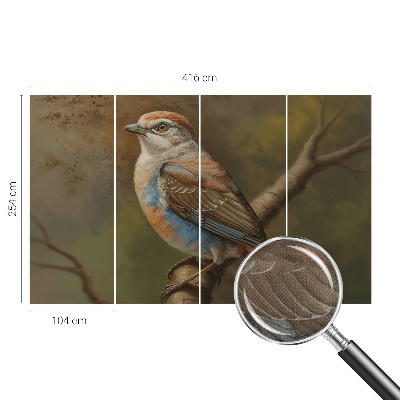 Samolepicí fototapeta na míru Ptačí portrét