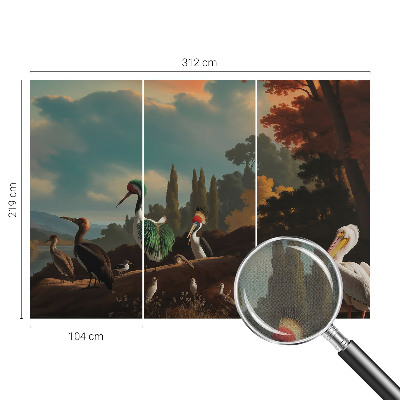 Samolepicí fototapeta do dětského pokoje Malební ptáci