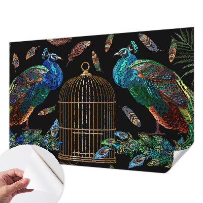 Samolepicí fototapeta do ložnice Obrázek páva