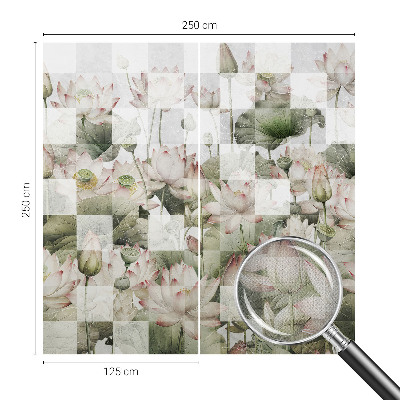 Samolepicí dekorativní fototapeta Lotosové vzory