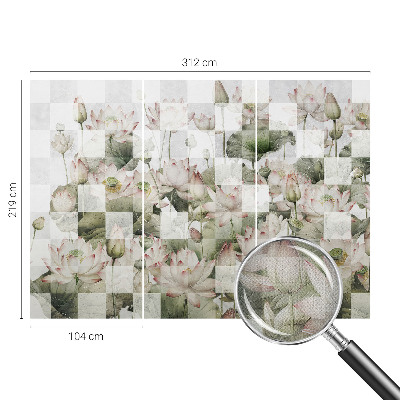 Samolepicí dekorativní fototapeta Lotosové vzory