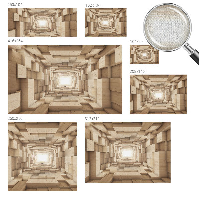 Samolepící fototapeta 3d Dřevěný tunel