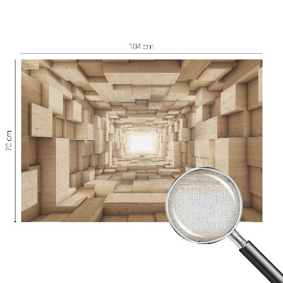 Samolepící fototapeta 3d Dřevěný tunel