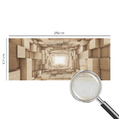 Samolepící fototapeta 3d Dřevěný tunel