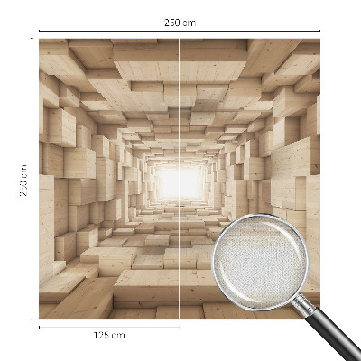 Samolepící fototapeta 3d Dřevěný tunel