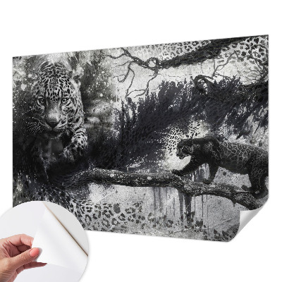 Samolepicí fototapeta na míru Abstraktní leopardi