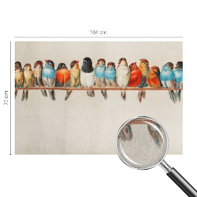 Samolepicí dekorativní fototapeta Ptáci na větvi