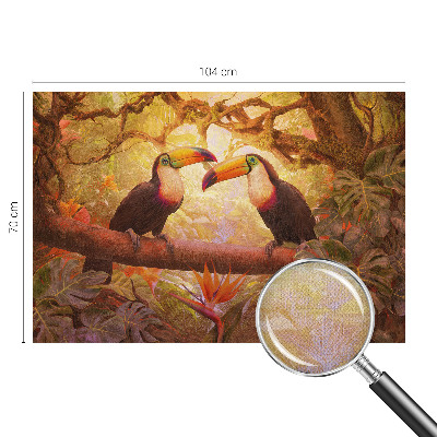 Samolepící fototapeta 3d Barevné tukani