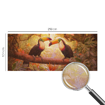 Samolepící fototapeta 3d Barevné tukani