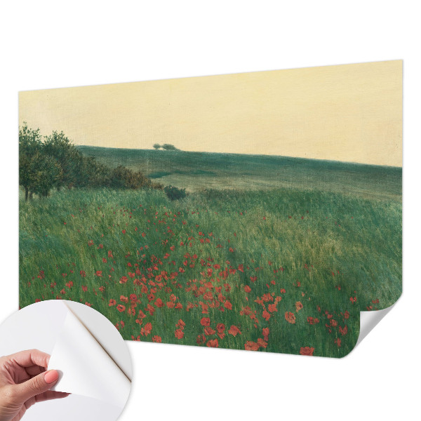 Samolepicí fototapeta do dětského pokoje Maková pole