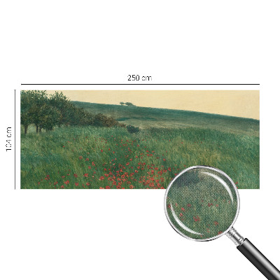 Samolepicí fototapeta do dětského pokoje Maková pole